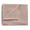 COPERTA IN COTONE POINTELLE BLUSH 100x80 CM