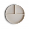 PIATTO CON VENTOSA A SCOMPARTI SOLID IVORY 18x18x2 CM