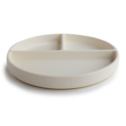 PIATTO CON VENTOSA A SCOMPARTI SOLID IVORY 18x18x2 CM