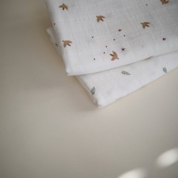 SWADDLE PRINT LEAVES 120x120 CM