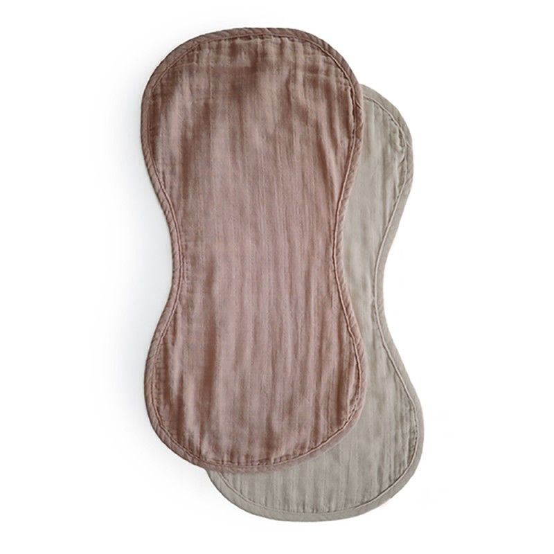 BURP CLOTH (2 PACK) SOLID NATURAL+FOG 56x27x0.4 CM