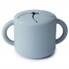 TAZA PARA SNACK SILICONA SOLID POWDER BLUE 8.5x8.5x14.5 CM