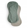 BURP CLOTH (2 PACK) SOLID ROMAN GREEN+FOG 56x27x0.4 CM