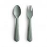 FORK AND SPOON (2 PACK) SOLID SAGE 15.5x2.5 CM