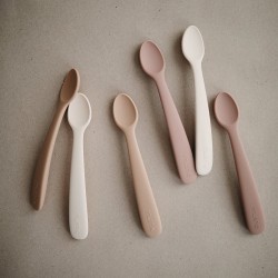 SILICONE SPOON (2 PACK) SOLID SHIFTING SAND+BLUSH 16x2.5x1 CM