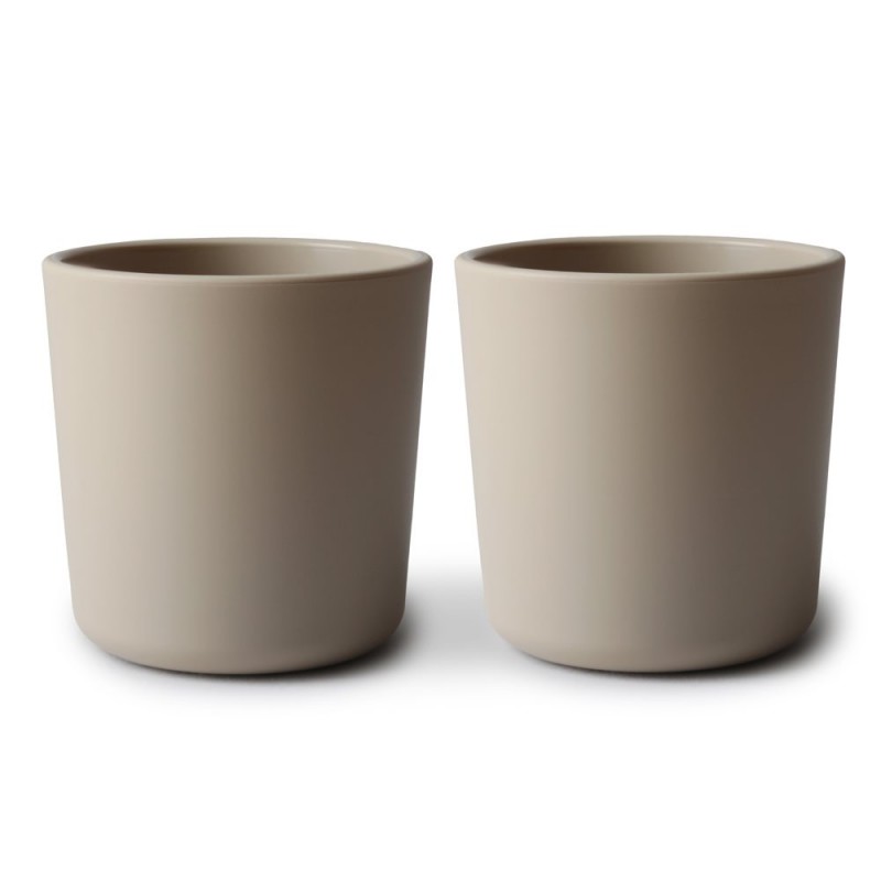PACK DOS VASOS SOLID VANILLA 7.5x7.5x7 CM