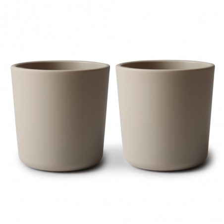 PACK DOS VASOS SOLID VANILLA 7.5x7.5x7 CM