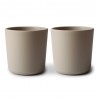 PACK DOS VASOS SOLID VANILLA 7.5x7.5x7 CM