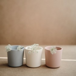 PACK DOS VASOS SOLID VANILLA 7.5x7.5x7 CM