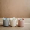 PACK DOS VASOS SOLID VANILLA 7.5x7.5x7 CM