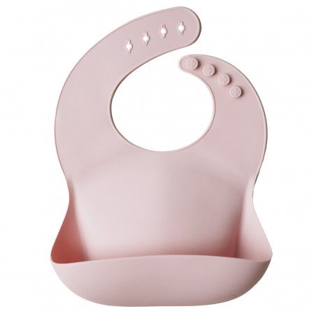 SILICONE BIB SOLID BLUSH 26.5x3.5 CM