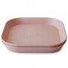 SET 2 PIATTI QUADRATI SOLID BLUSH 19x19x3 CM