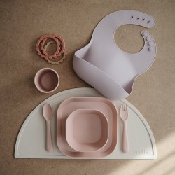 SET 2 PIATTI QUADRATI SOLID BLUSH 19x19x3 CM