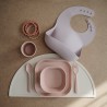 DINNER PLATE SQUARE (SET OF 2) SOLID BLUSH 19x19x3 CM