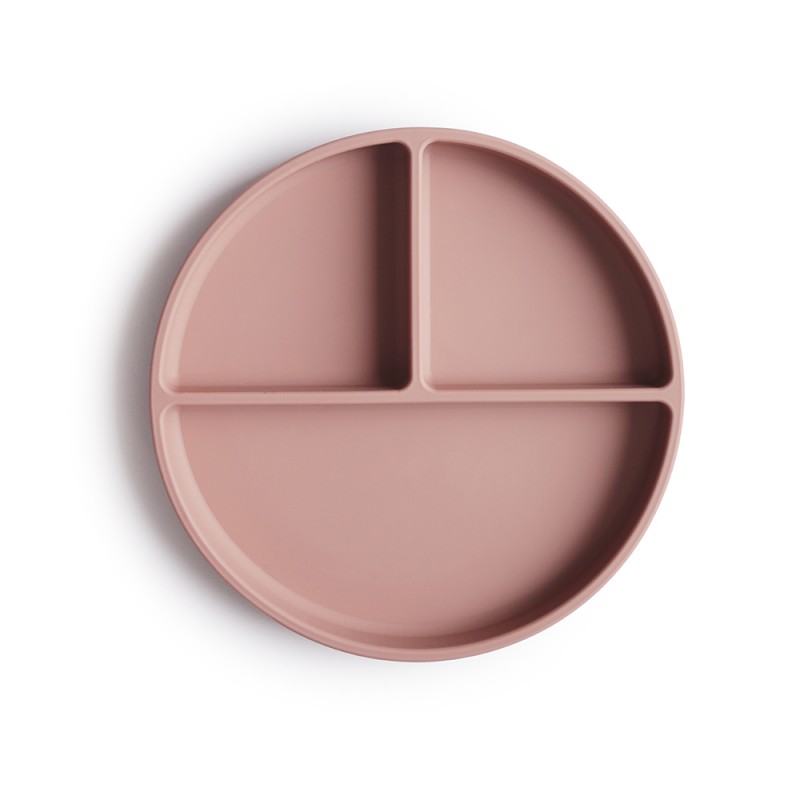 PIATTO CON VENTOSA A SCOMPARTI SOLID BLUSH 18x18x2 CM