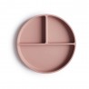 PIATTO CON VENTOSA A SCOMPARTI SOLID BLUSH 18x18x2 CM