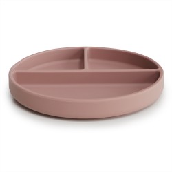 PIATTO CON VENTOSA A SCOMPARTI SOLID BLUSH 18x18x2 CM