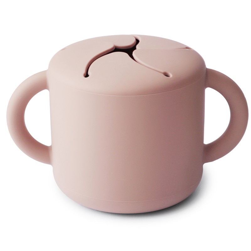 TAZA PARA SNACK SILICONA SOLID BLUSH 8.5x8.5x14.5 CM