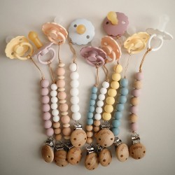 PACIFIER CLIP HALO BLUSH 21.5x1.5 CM