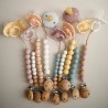 PACIFIER CLIP HALO BLUSH 21.5x1.5 CM