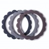 SILICONE BRACELETS (3 PACK) FLOWER STEEL-DOVE GRAY-STON 7.5x7.5x0.5 CM