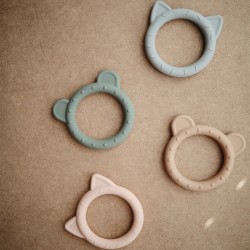 SILICON TEETHER CAT BLUSH 9x9x1 CM