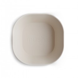 PACK DOS BOLS CUADRADOS SOLID IVORY 13x13x5 CM