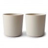 PACK DOS VASOS SOLID IVORY 7.5x7.5x7 CM