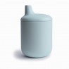 SILICONE SIPPY CUP SOLID POWDER BLUE 11.4x7.15x7.15 CM