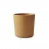 CUPS (SET OF TWO) SOLID MUSTARD 7.5x7.5x7 CM