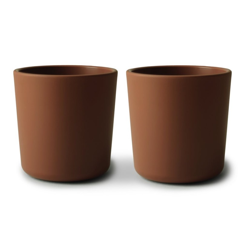 PACK DOS VASOS SOLID CARAMEL 7.5x7.5x7 CM