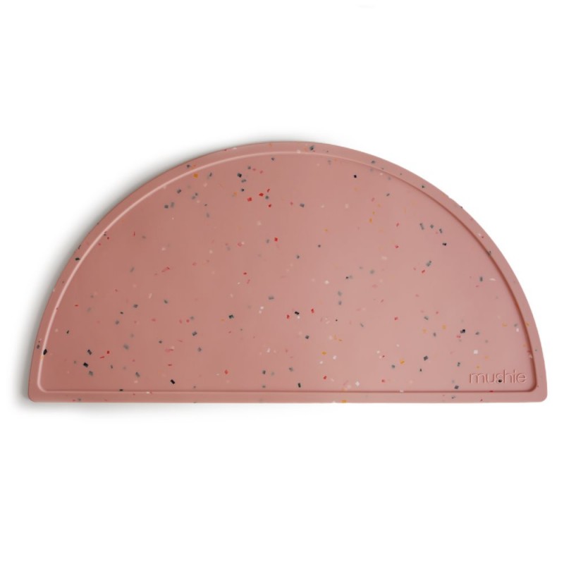 SILICONE MAT PRINT POWDER PINK CONFETTI 23x46x0.3 CM