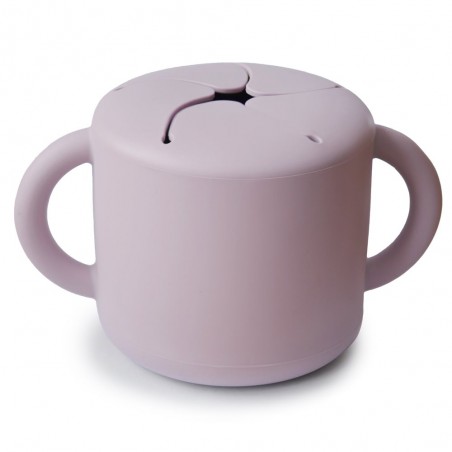 TAZZA PORTA MERENDA SILICONE SOLID SOFT LILAC 8.5x8.5x14.5 CM