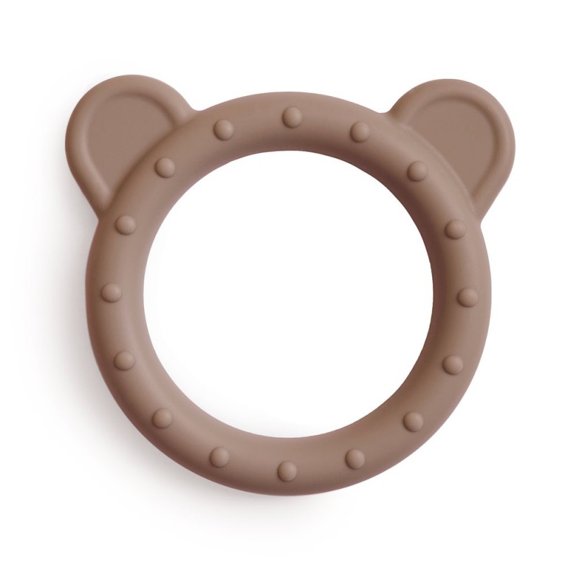 SILICON TEETHER BEAR NATUREL 10x9x1 CM