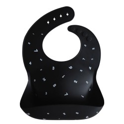 SILICONE BIB PRINT BLACK...