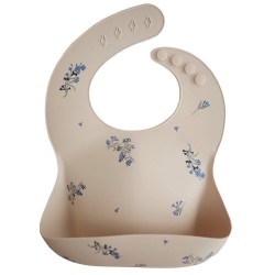 SILICONE BIB PRINT LILAC...