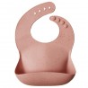 SILICONE BIB PRINT PEACH TERRAZO 26.5x3.5 CM