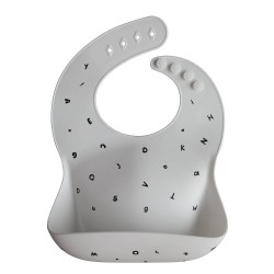 SILICONE BIB PRINT WHITE...