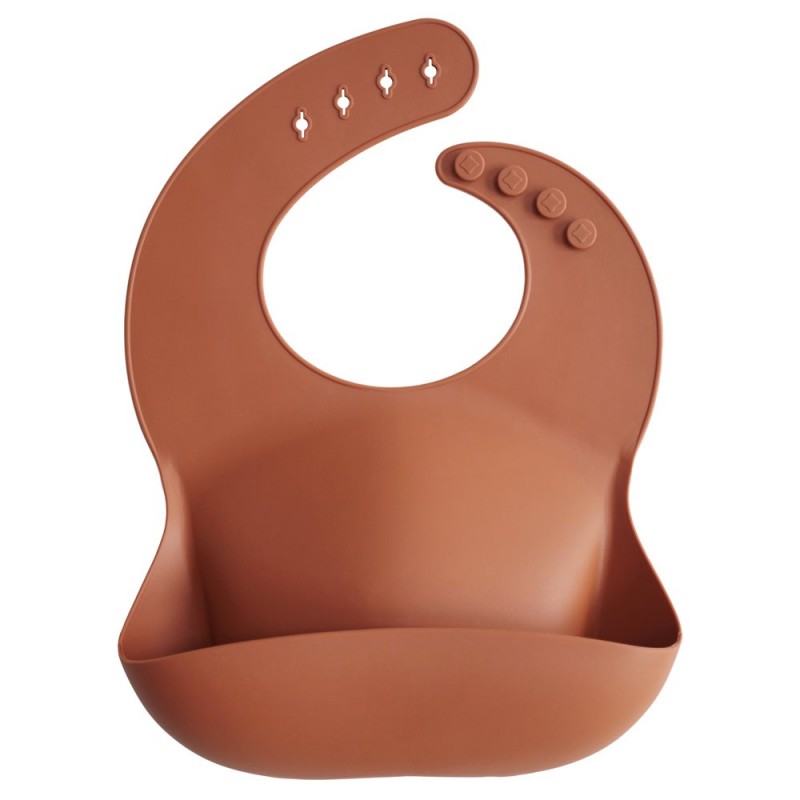 SILICONE BIB SOLID CLAY 26.5x3.5 CM