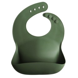 SILICONE BIB SOLID FOREST...