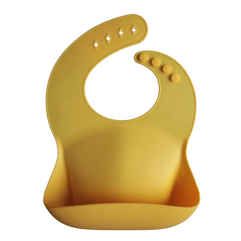 SILICONE BIB SOLID MINERAL YELLOW 26.5x3.5 CM