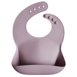 SILICONE BIB SOLID PALE...