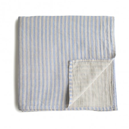 SWADDLE PRINT BLUE STRIPE 120x120 CM