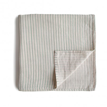 SWADDLE PRINT SAGE STRIPE 120x120 CM