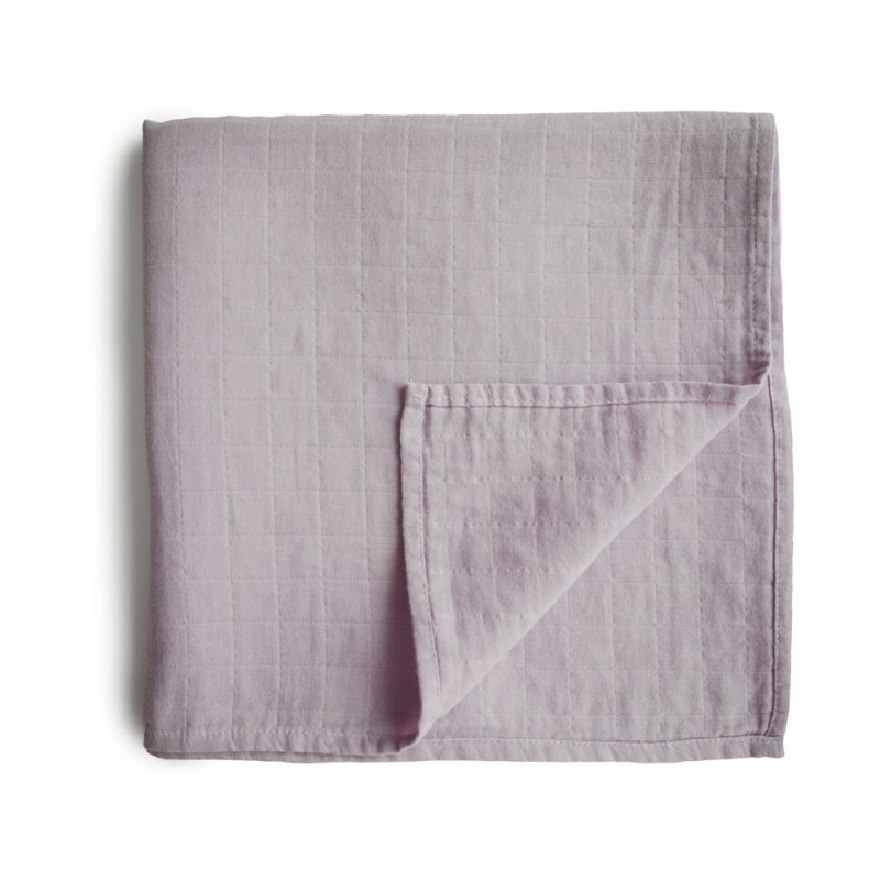 SWADDLE SOLID SOFT MAUVE 120x120 CM