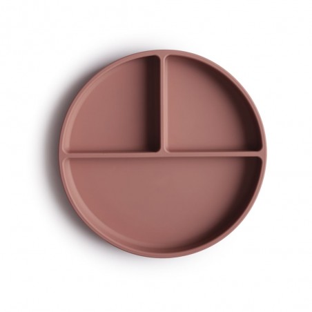 PIATTO CON VENTOSA A SCOMPARTI SOLID CLOUDY MAUVE 18x18x2 CM