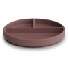 PIATTO CON VENTOSA A SCOMPARTI SOLID CLOUDY MAUVE 18x18x2 CM