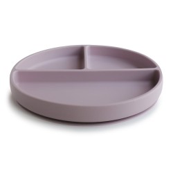 PIATTO CON VENTOSA A SCOMPARTI SOLID SOFT LILAC 18x18x2 CM