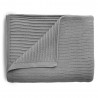 KNIT BLANKET RIBBED GRAY MELANGE 100x80 CM