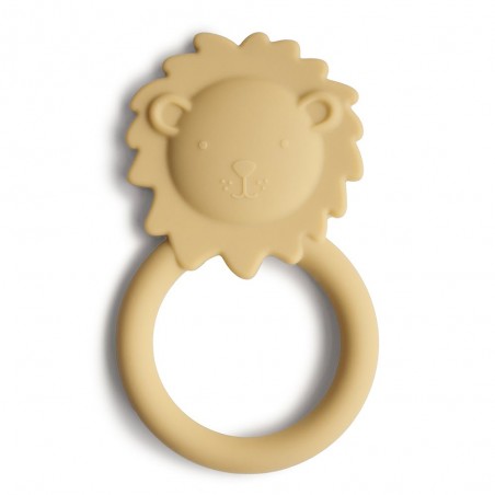 SILICON TEETHER LION SOFT YELLOW 11.8x7.2x1 CM